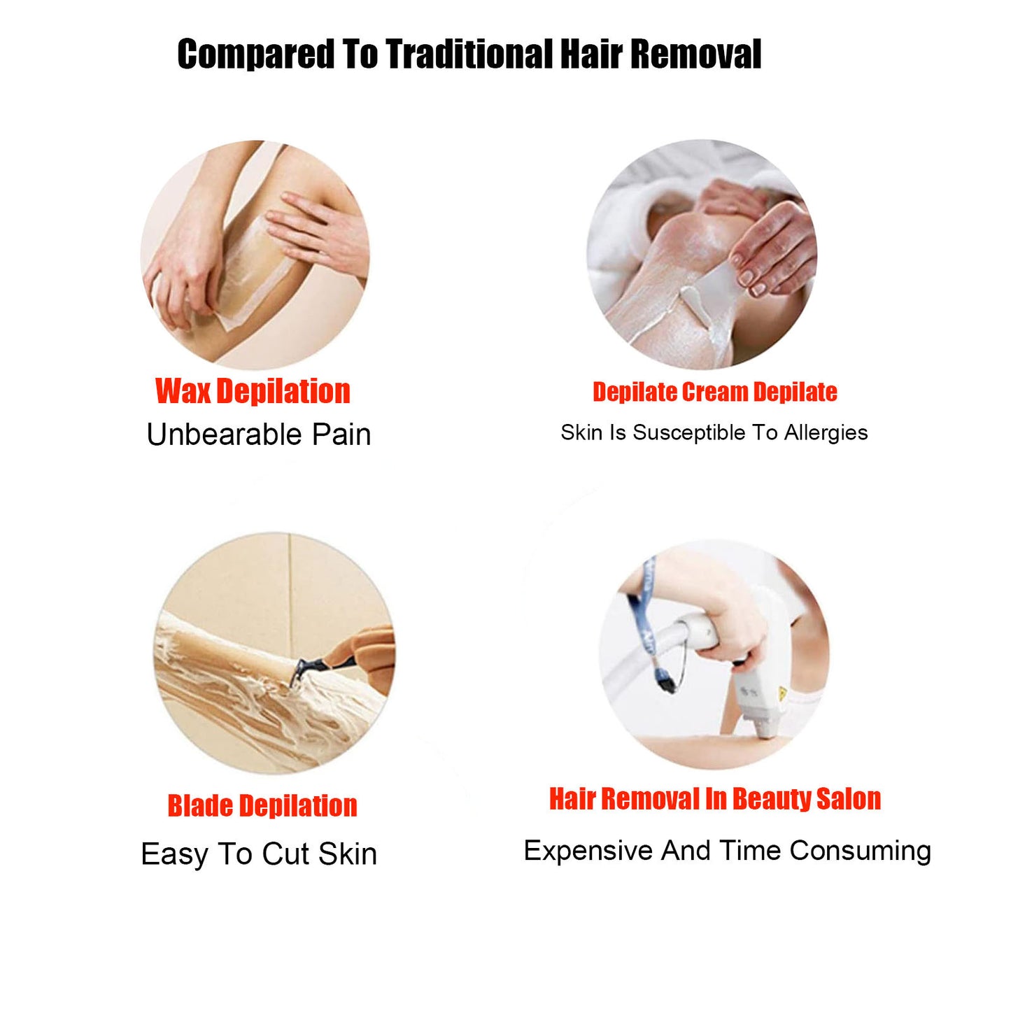 Compact Portable Hair Removal Epilator