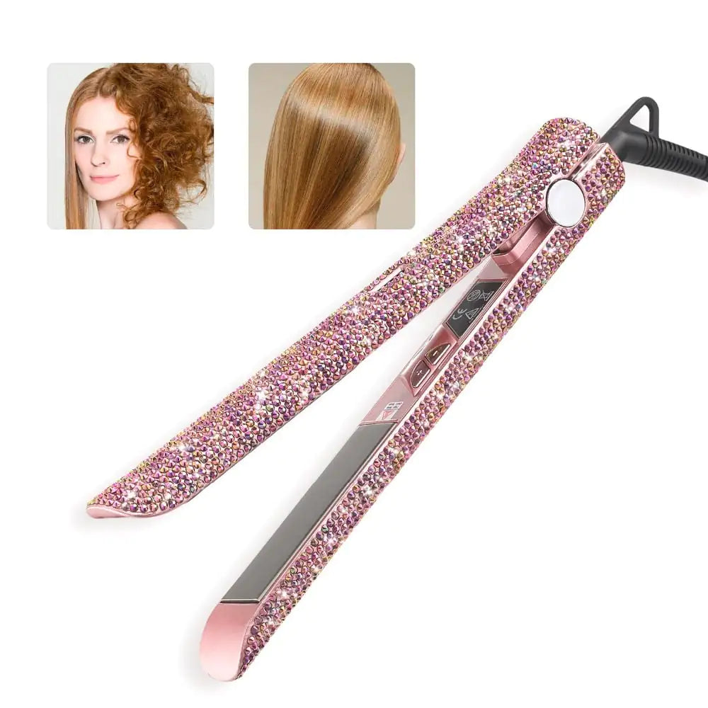 Glitter Titanium Hair Straightener – Compact