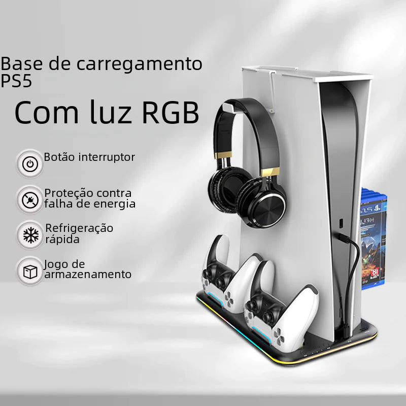 PS5 Charging Dock with RGB Lighting Headset