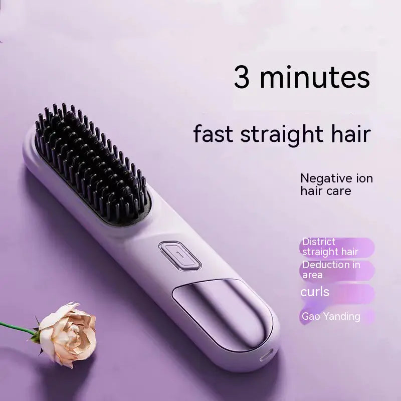 Portable Wireless Hair Straightening Comb