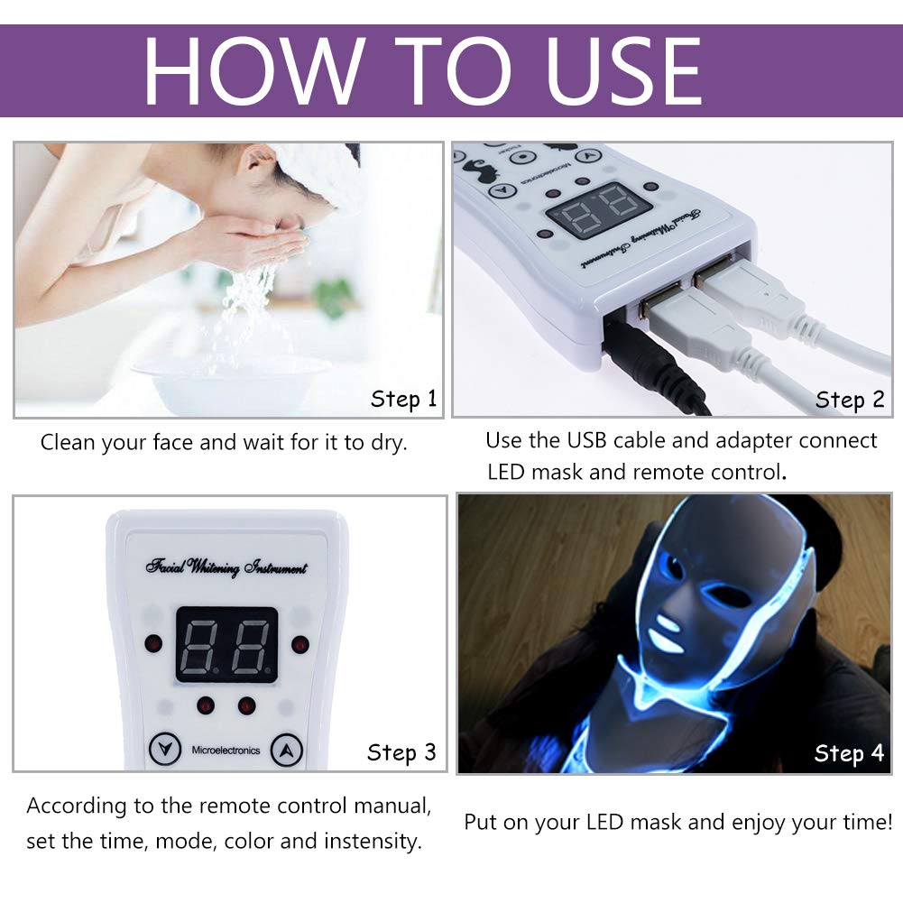 7-Color LED Facial Mask