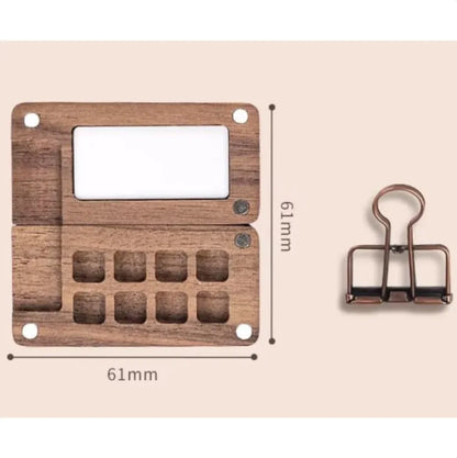 Portable Mini Walnut Watercolor Set