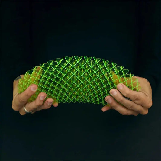 Bright Green Fidget Worm Stress Relief Toy