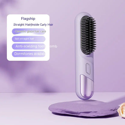Portable Wireless Hair Straightening Comb