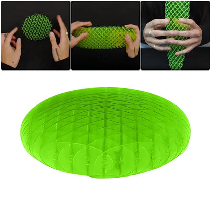 Bright Green Fidget Worm Stress Relief Toy