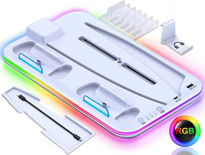 PS5 Charging Dock with RGB Lighting Headset
