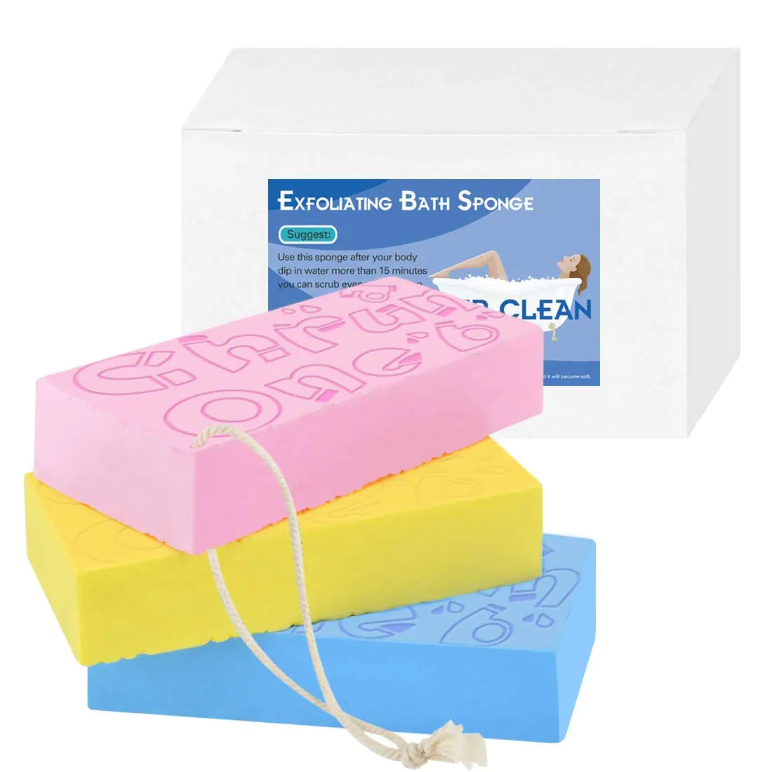 3PCS Exfoliating PVA Bath Sponges