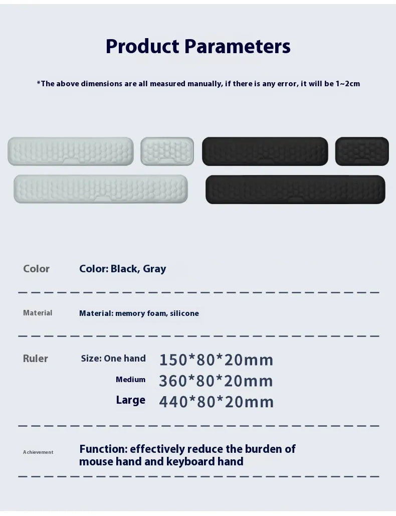 Ergonomic Memory Foam Wrist Pad