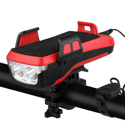 USB Rechargeable Bike Light Phone Holder