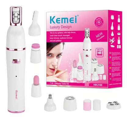 7-in-1 Electric Epilator Facial Hair Remover Kit